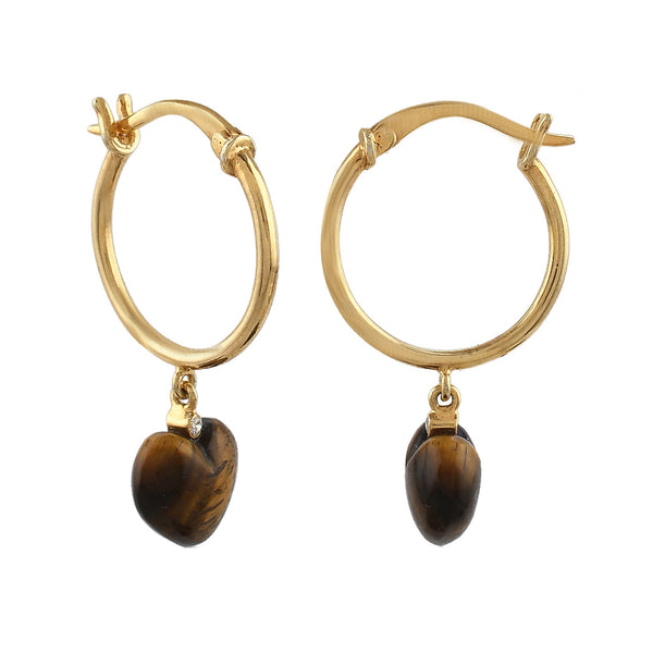 Demi Fine Jewelry-White Gold Plated-Earring-Heart Bali In Gold Tiger'S Eye Silver-E45/23-Fashion Edit Unbent - Shop Cult Modern