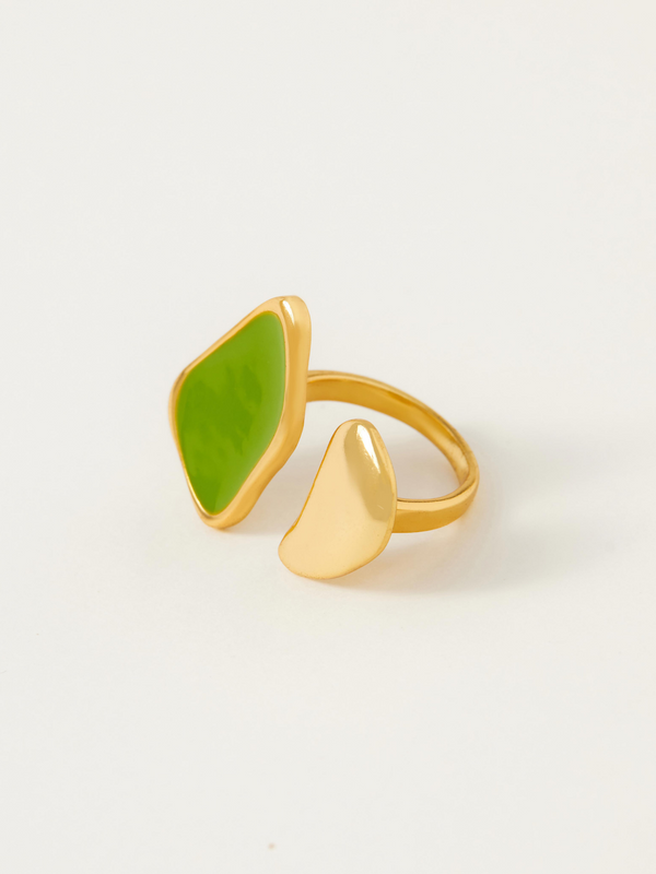 Fashion Jewelry-18k Gold Plated-Rings-St Lucia-Green-RIVA1002_G-Fashion Edit Voyce - Shop Cult Modern
