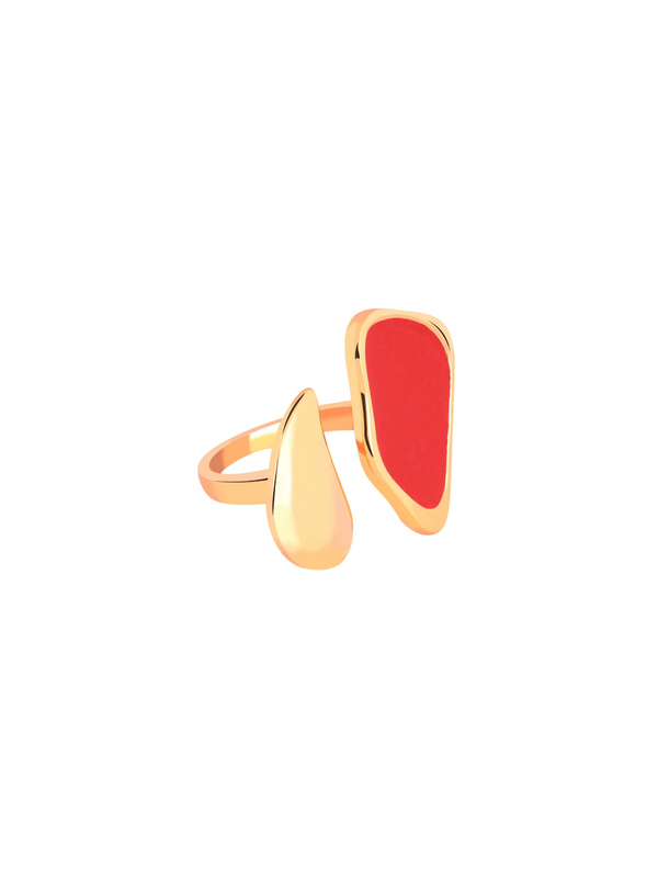 Fashion Jewelry-18k Gold Plated-Rings-St Lucia-Hot Pink-RIVA1002_HP-Fashion Edit Voyce - Shop Cult Modern