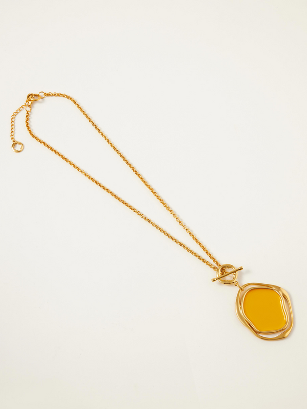 Fashion Jewelry-18k Gold Plated-Necklaces-Bali-Sunrise Yellow-RIVA1031_Y-Fashion Edit Voyce - Shop Cult Modern