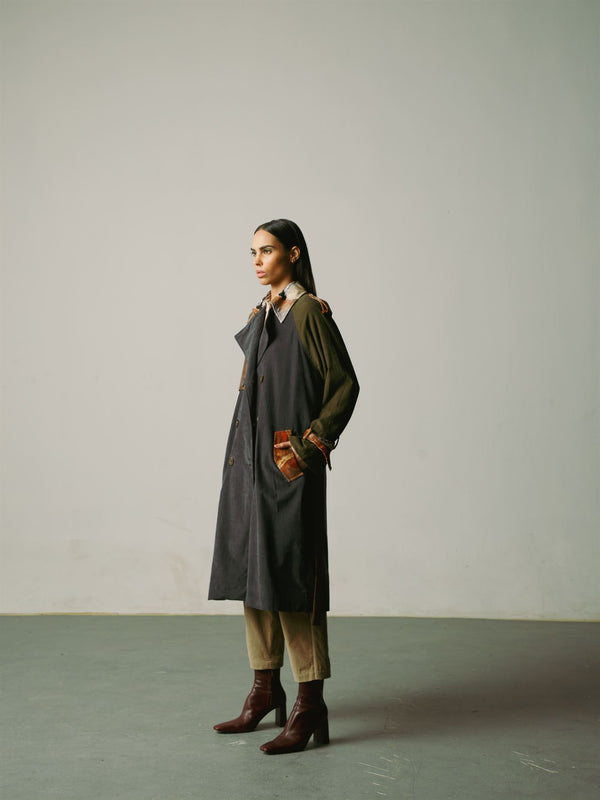 CORD   I   Latina Berlinar Overcoat Overcoat Cotton+Corduroy INK W21-BLOC-INK - Shop Cult Modern