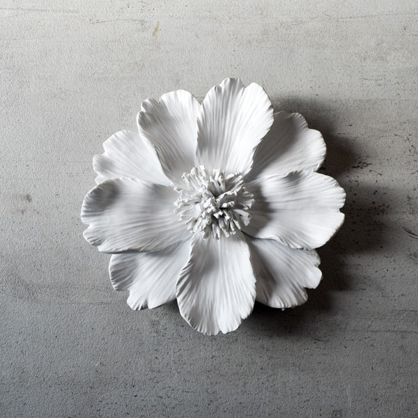 Home Artisan Peony Ceramic Flowers Wall Sculpture (White) - Medium - Shop Cult Modern