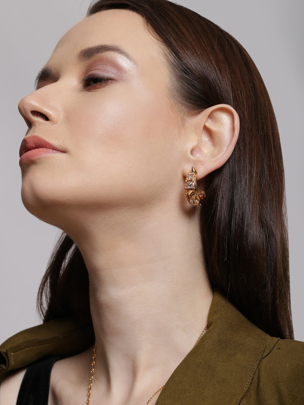 Outhouse   I    Orion Gold Collins Crescent Hoop Earrings Gold New OHAW19EA051 - Shop Cult Modern