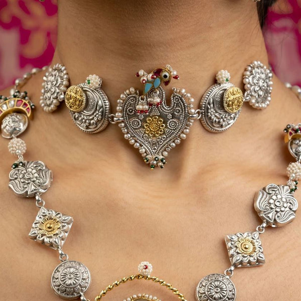 Sheetal Zaveri   I   Roop Choker Hancrafted Earrings, Natural pearls used.  SZ-C4 - Shop Cult Modern