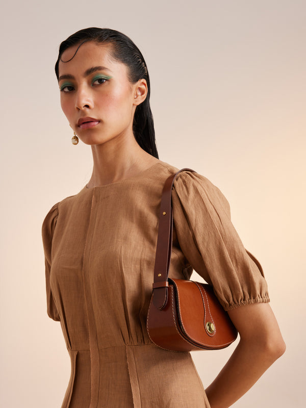 Summer Bag Shoulder Peru-Ss23-Psb-Tan Leather-Cord - Shop Cult Modern