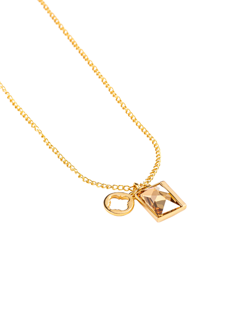 Fashion Jewelry-18k Gold Plated-Pendants-Sirius Crystal-Gold-VOYCE1037-Fashion Edit Voyce - Shop Cult Modern