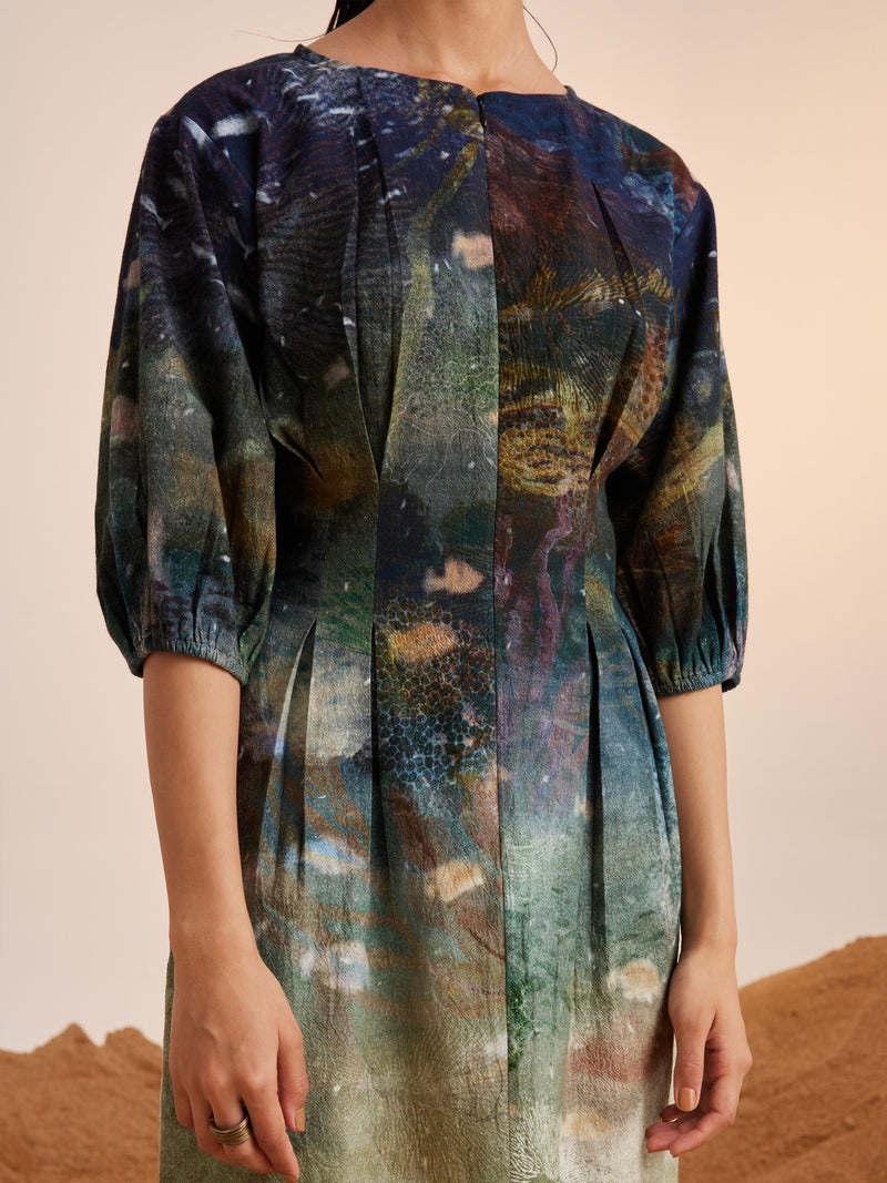 Summer Dress Shaft-Underwater-Cotton Crinkle Ss23-Shfd-Unw-Cord - Shop Cult Modern