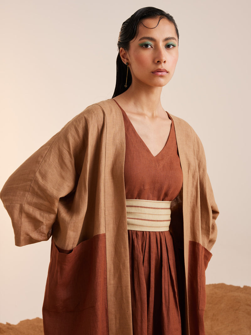 Summer Co-Ord Set Of 3 Cape Freya-Sand-Rust & Ash-Linen-Ss25-Fcs3-Sra-Cord - Shop Cult Modern