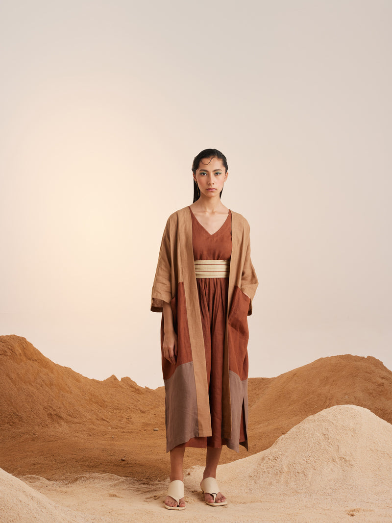 Summer Co-Ord Set Of 3 Cape Freya-Sand-Rust & Ash-Linen-Ss25-Fcs3-Sra-Cord - Shop Cult Modern