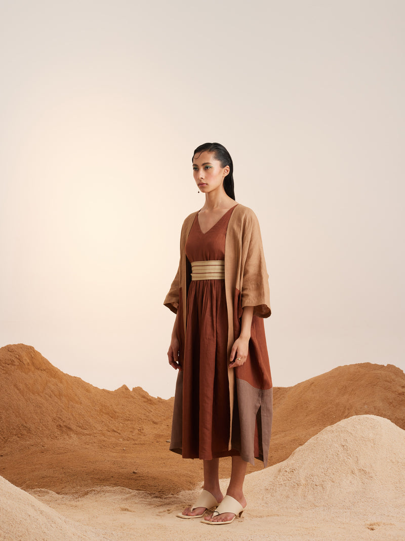 Summer Co-Ord Set Of 3 Cape Freya-Sand-Rust & Ash-Linen-Ss25-Fcs3-Sra-Cord - Shop Cult Modern