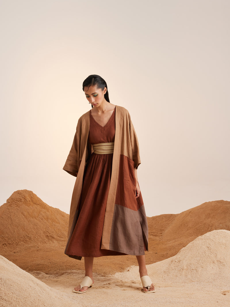 Summer Co-Ord Set Of 3 Cape Freya-Sand-Rust & Ash-Linen-Ss25-Fcs3-Sra-Cord - Shop Cult Modern