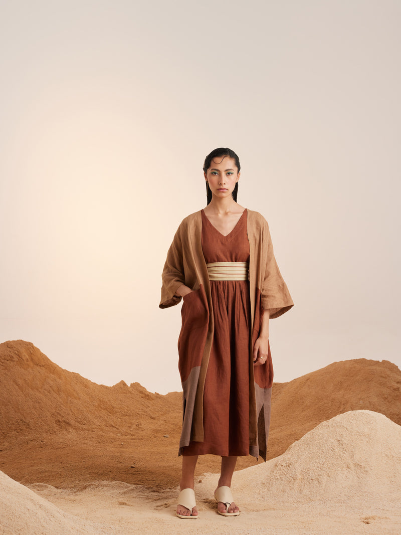 Summer Co-Ord Set Of 3 Cape Freya-Sand-Rust & Ash-Linen-Ss25-Fcs3-Sra-Cord - Shop Cult Modern