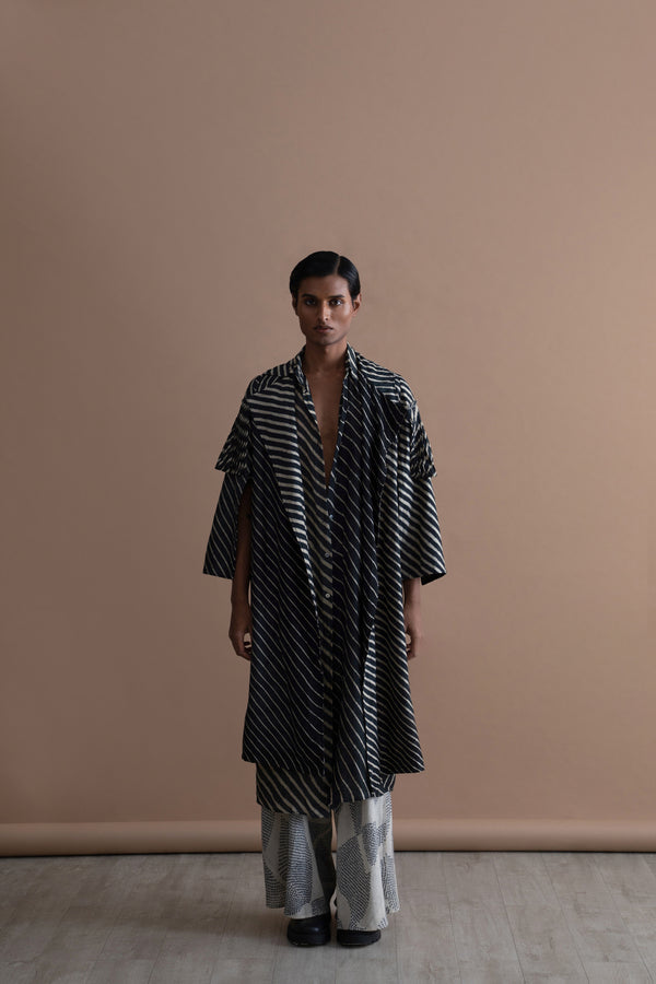 Summer Dress Fleur Trench Tussar Silk Fashion Edit Kai-05 Urvashi Kaur - Shop Cult Modern