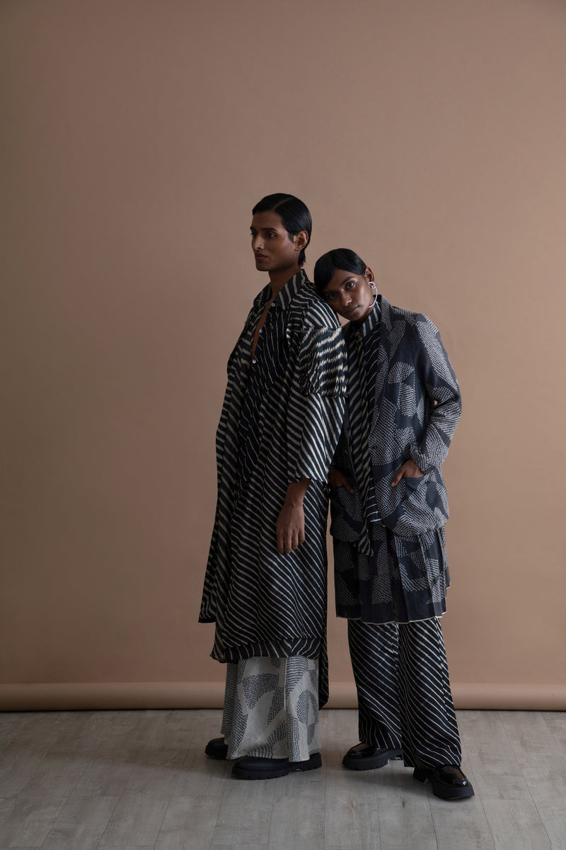 Summer Dress Gradient Handwoven Cotton Fashion Edit Kai-32 Urvashi Kaur - Shop Cult Modern