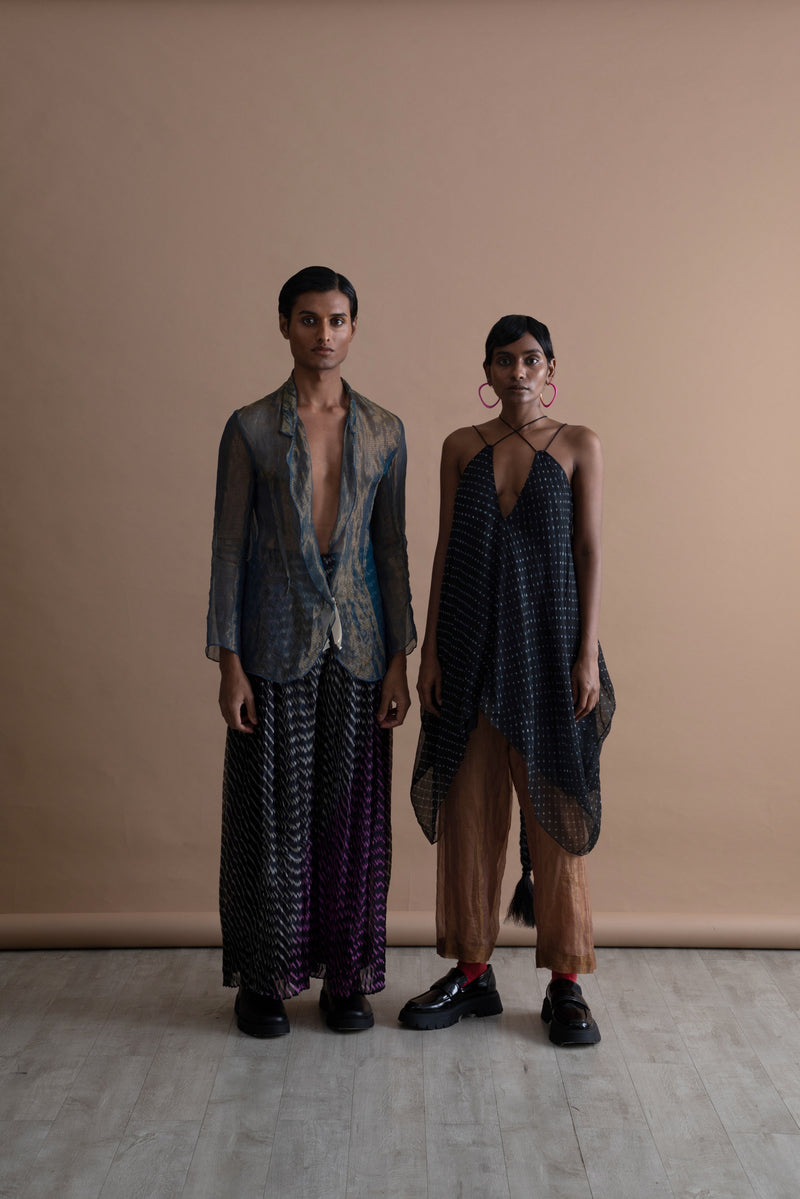 Summer Pants Echo Kota Silk Fashion Edit Kai-19A Urvashi Kaur - Shop Cult Modern