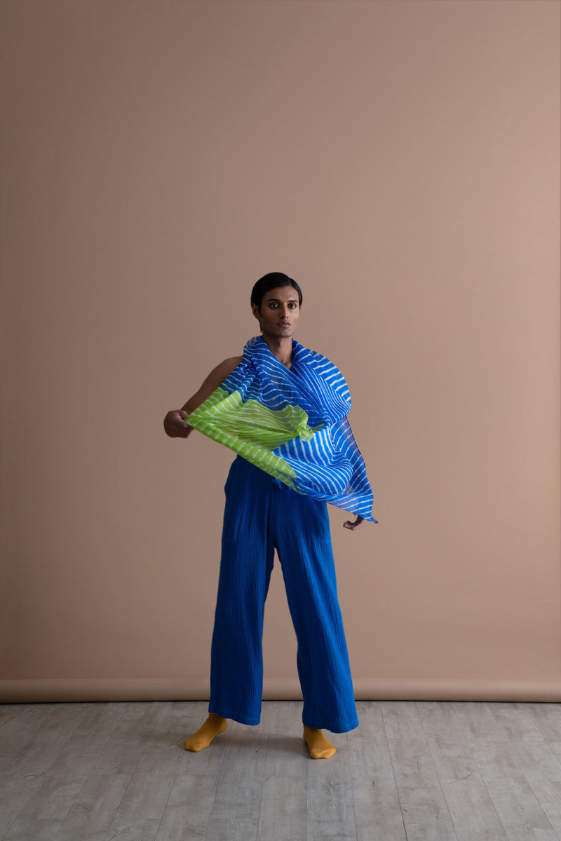 Summer Pants Lateral Textured Cotton Fashion Edit Kai-11 Urvashi Kaur - Shop Cult Modern