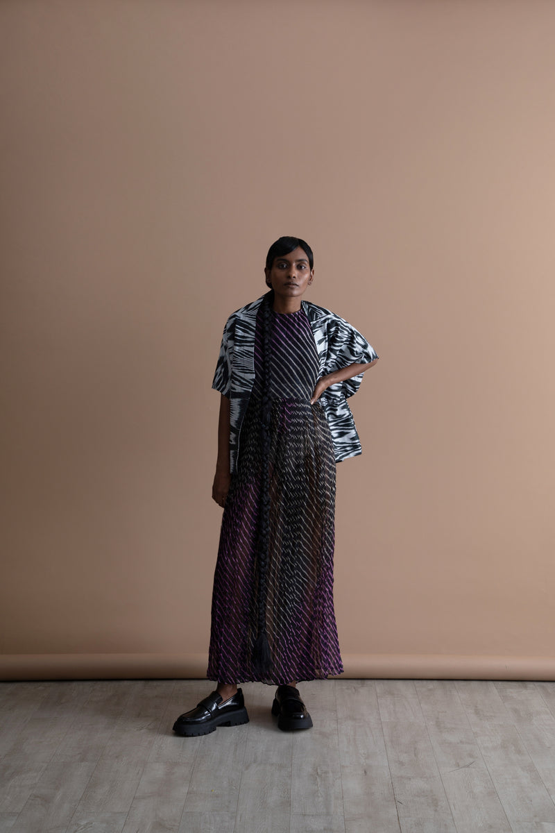 Summer Jacket Shi Cotton Silk Ikat Fashion Edit Kai-24 Urvashi Kaur - Shop Cult Modern