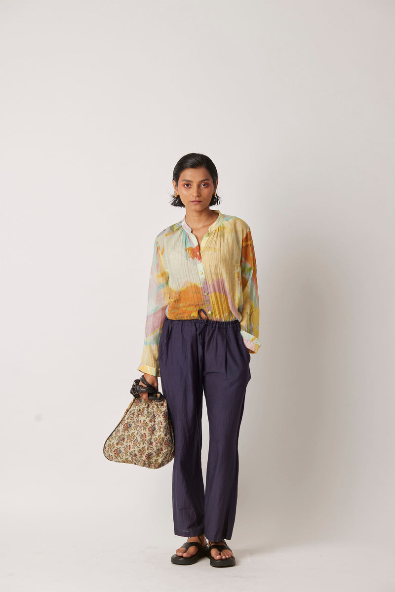 Summer Shirt Top Silk Cotton Labile-Unwillted-Fashion Edit-Yc14T-105 Yc14Np -01-Yavi - Shop Cult Modern