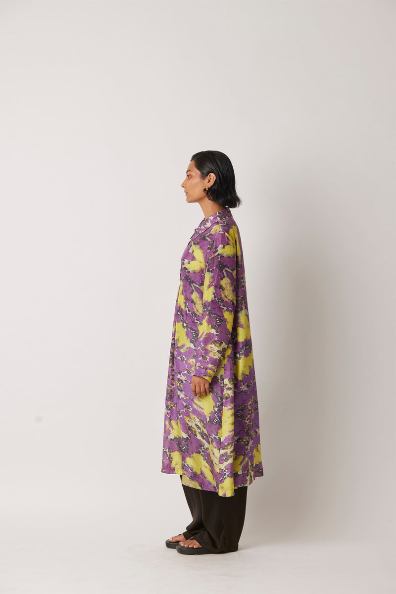 Summer Dress Silk Motley Kaleidoscope Pattern-Kaleidoscope-Fashion Edit-Yc14D-115 Yc14Kl-01-Yavi - Shop Cult Modern