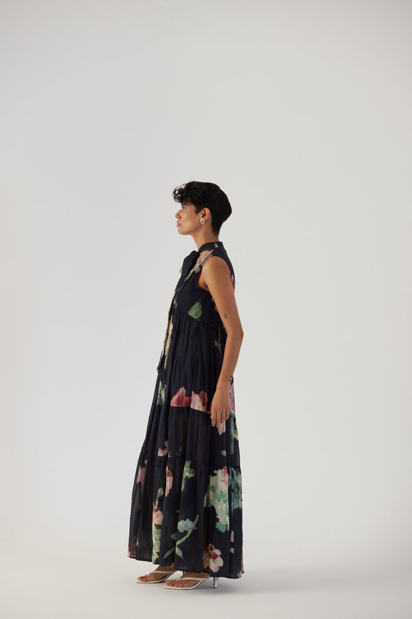 New Season Fall 23/Summer 24-Dress Mulmal Tiered Juliet Black-YAMBB24-Fashion Edit Yam - Shop Cult Modern