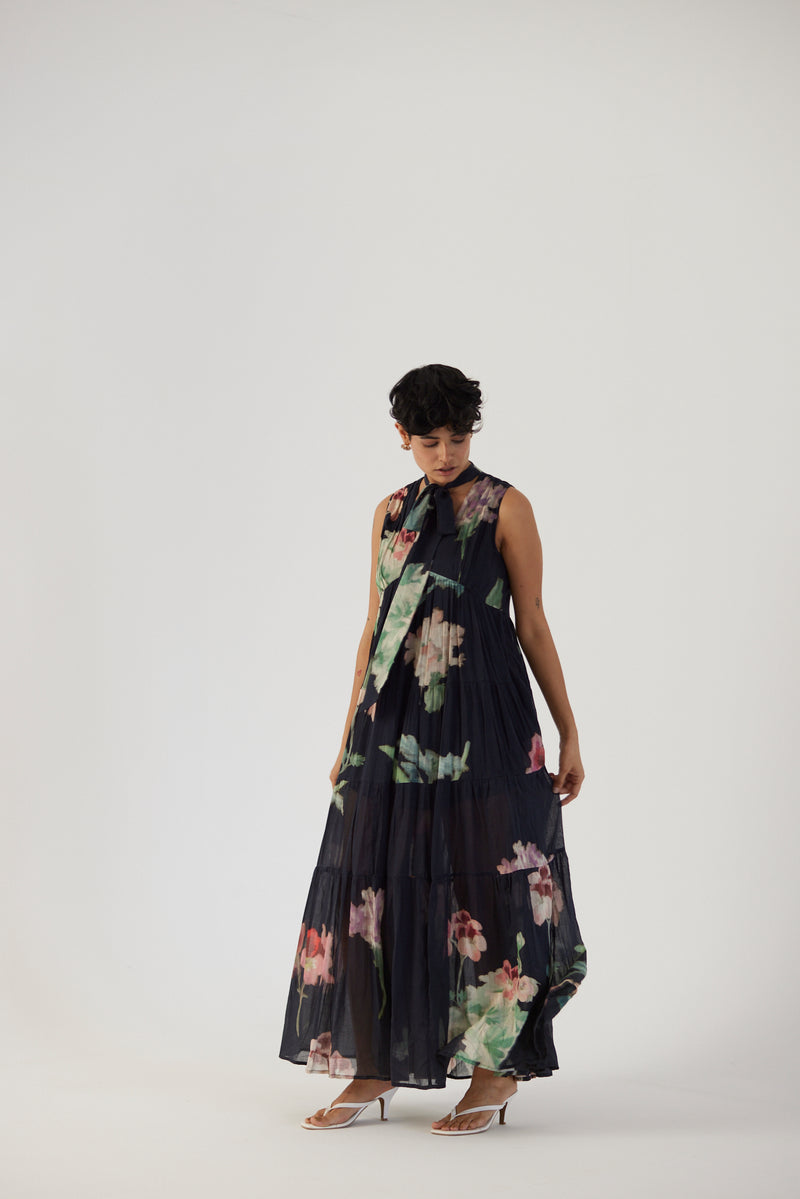 New Season Fall 23/Summer 24-Dress Mulmal Tiered Juliet Black-YAMBB24-Fashion Edit Yam - Shop Cult Modern