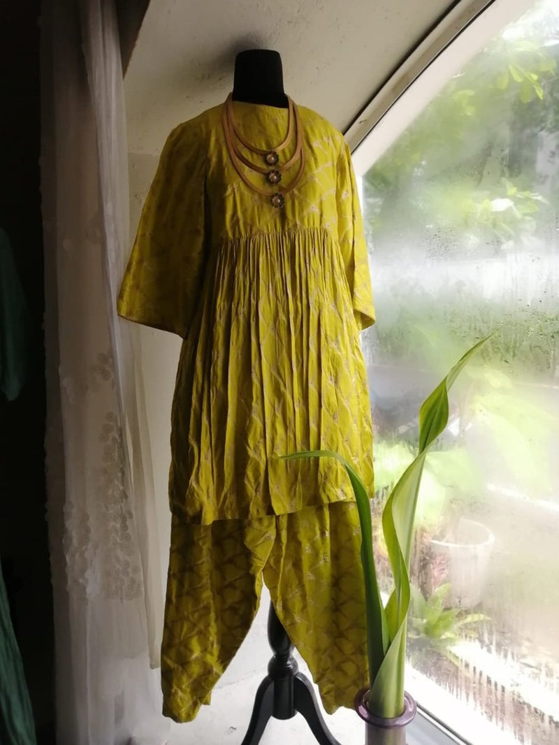 Raw Mango - pyjama-shirazi-silk-brocade-lime - Shop Cult Modern