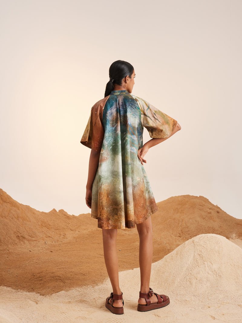 Summer Dress A-Line-Underwater-Cotton Satin Ss23-Alined-Unw-Cord - Shop Cult Modern