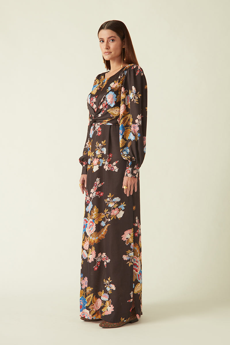 Summer Dress Linen Satin Printed-Fashion Edit Java 03A-4JV-66-Payal Pratap - Shop Cult Modern