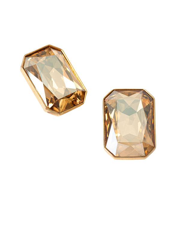 Fashion Jewelry-18k Gold Plated-Earring-Radiance Crystal Cocktail-Gold-VOYCE1050-Fashion Edit Voyce - Shop Cult Modern