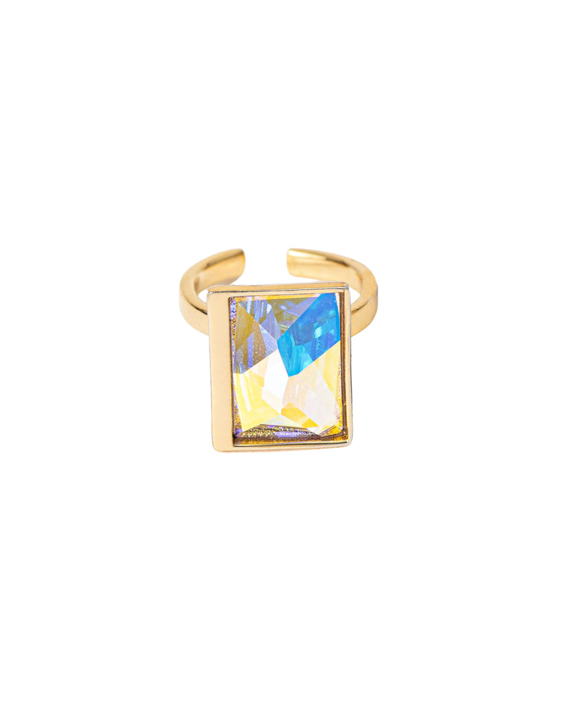 Fashion Jewelry-18k Gold Plated-Ring-Sirius Crystal-Multi-VOYCE1001-Fashion Edit Voyce - Shop Cult Modern