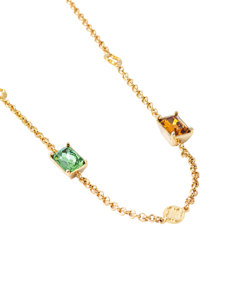 Fashion Jewelry-18k Gold Plated-Necklace-Elysian Crystal(S)-Multi-VOYCE1026-Fashion Edit Voyce - Shop Cult Modern