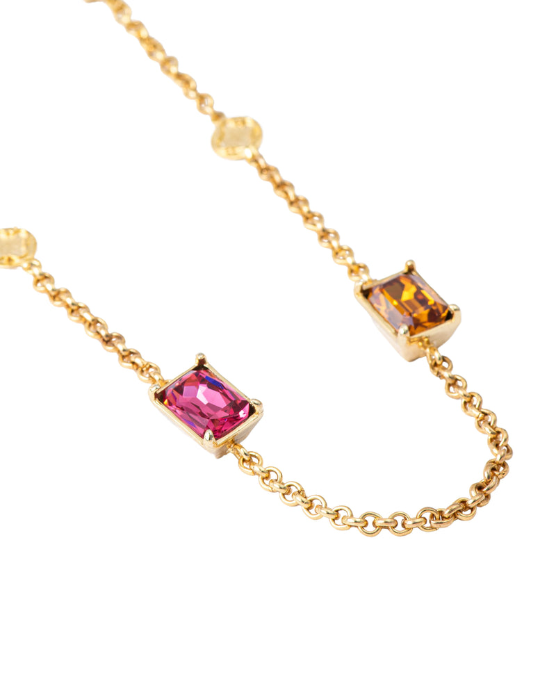 Fashion Jewelry-18k Gold Plated-Necklace-Elysian Crystal(L)-Multi-VOYCE1025-Fashion Edit Voyce - Shop Cult Modern