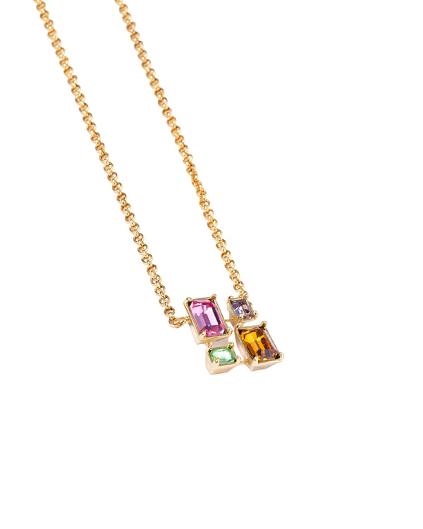 Fashion Jewelry-18k Gold Plated-Pendants-Infinity Crystal Signature-Multi-VOYCE1031-Fashion Edit Voyce - Shop Cult Modern