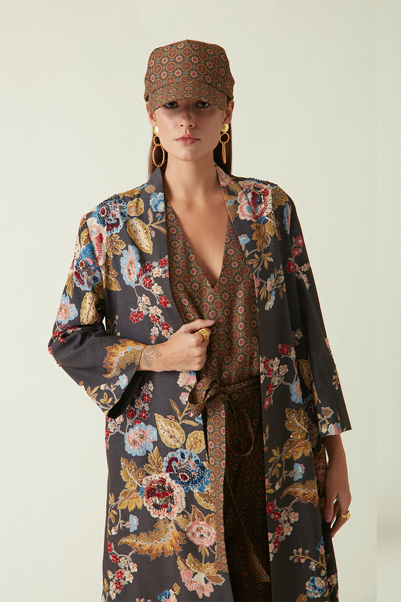 Summer Jacket Silk Printed-Fashion Edit Java 03A-7JV-12-Payal Pratap - Shop Cult Modern