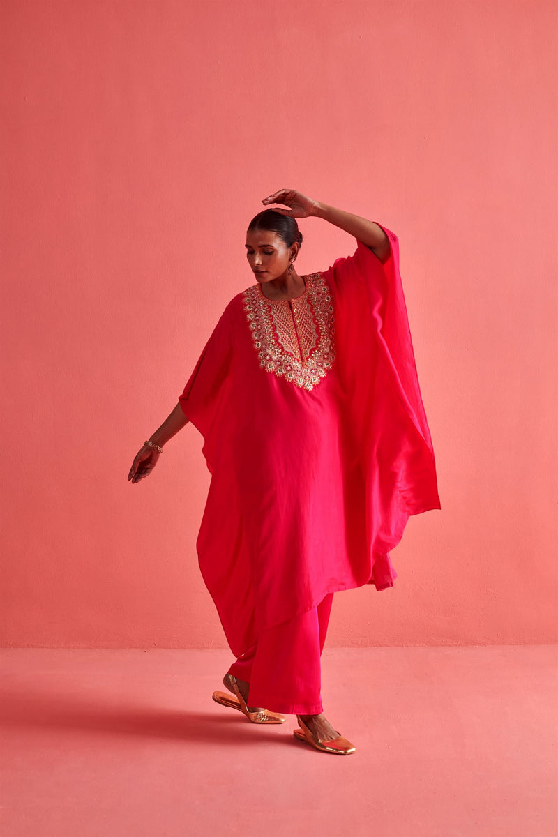 New Season Festive 2024-Coord Set-Crepe Silk/Bemberge Satin 2pcs Rani Pink-AS117-Fashion Wedding Edit Aarti Sethia - Shop Cult Modern
