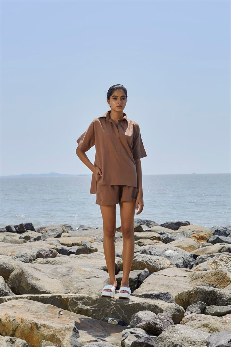 New Season Summer/Fall 23-Shorts PL Cotton Beige-MT PL Shorts-NA Slub Beige-Fashion Edit Mati - Shop Cult Modern