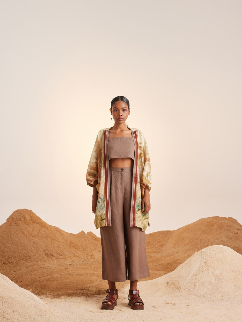 Summer Co-Ord Set Of 3 Cape-June-Woods Ash-Linen-Ss25-Jcs-Wod-Cord - Shop Cult Modern