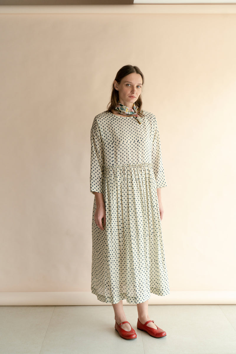 New All Season Dress Cotton Silk Val Polka-R.B.-Fashion Edit Runaway Bicycle - Shop Cult Modern