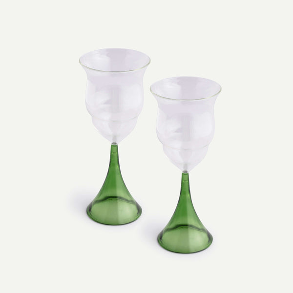 Home Tableware Champagne Flutes Parakeet Champagne Flutes.-Set Of 2-Ikai Asai - Shop Cult Modern