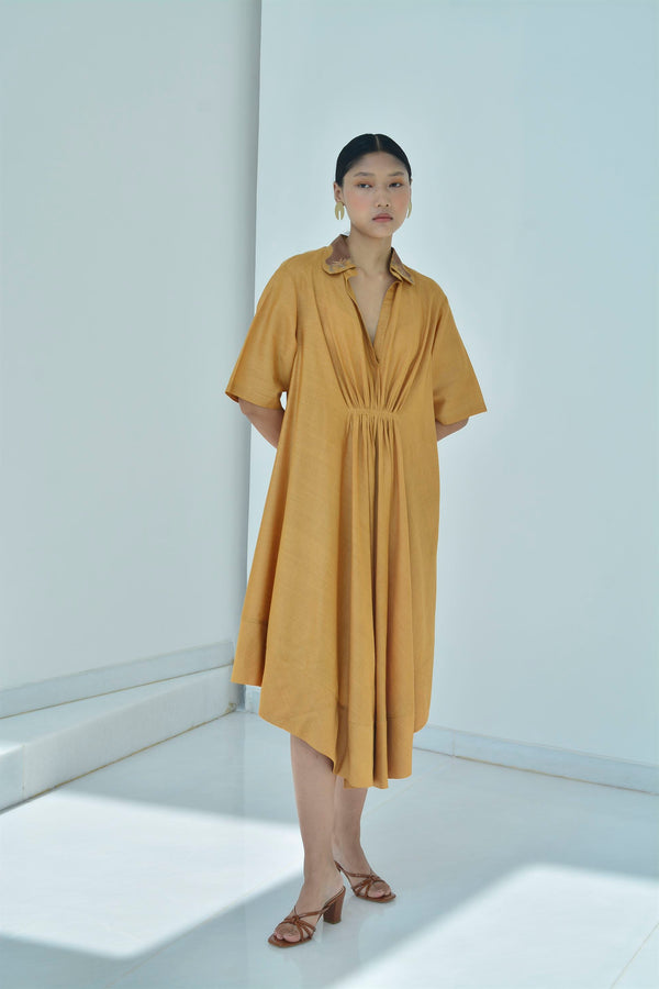 New Season Summer to Fall 2023-Kaftan Embroidered Silk Amber-A/TS/039-Suzanne-Fashion Edit Hemji - Shop Cult Modern