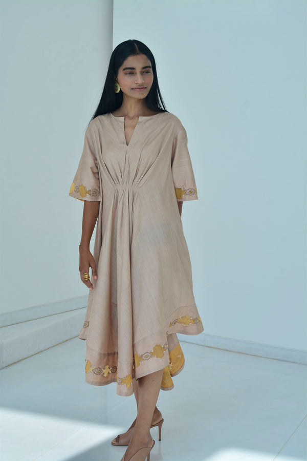New Season Summer to Fall 2023-Kaftan Embellished Silk Off White-C/TS/040-Suzanne-Fashion Edit Hemji - Shop Cult Modern