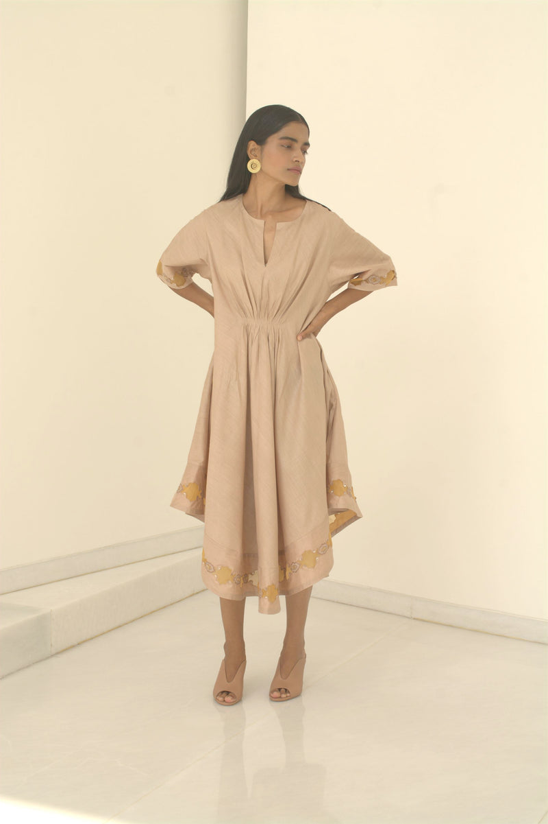 New Season Summer to Fall 2023-Kaftan Embellished Silk Off White-C/TS/040-Suzanne-Fashion Edit Hemji - Shop Cult Modern