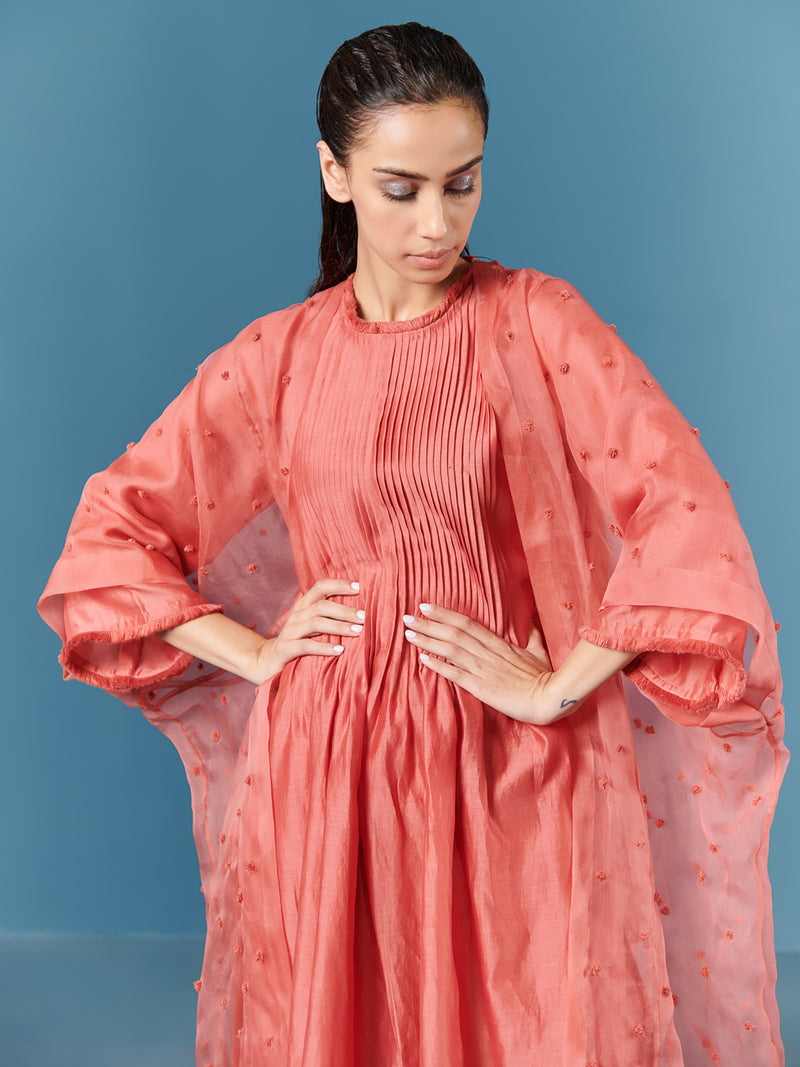 summer tunic kurta silk cotton pleat yoke-fashion edit-after dark-26-ilk - Shop Cult Modern