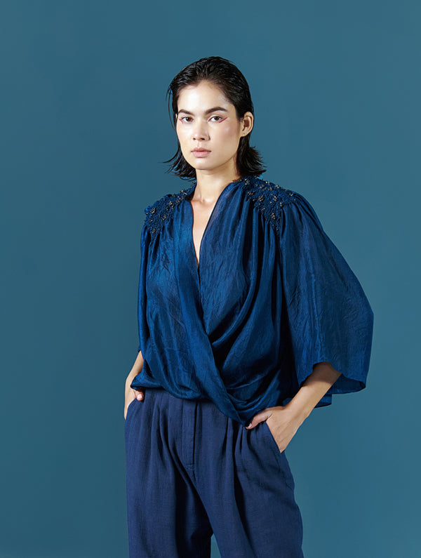 summer top silk crepe smocked-fashion edit-after dark-36-ilk - Shop Cult Modern