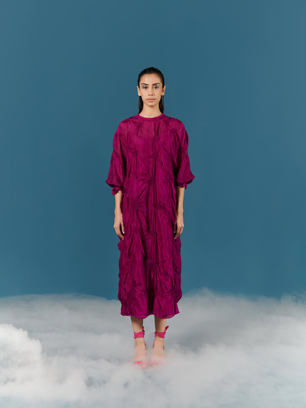 summer dress with slip silk smocked circles-fashion edit-after dark-38-ilk - Shop Cult Modern