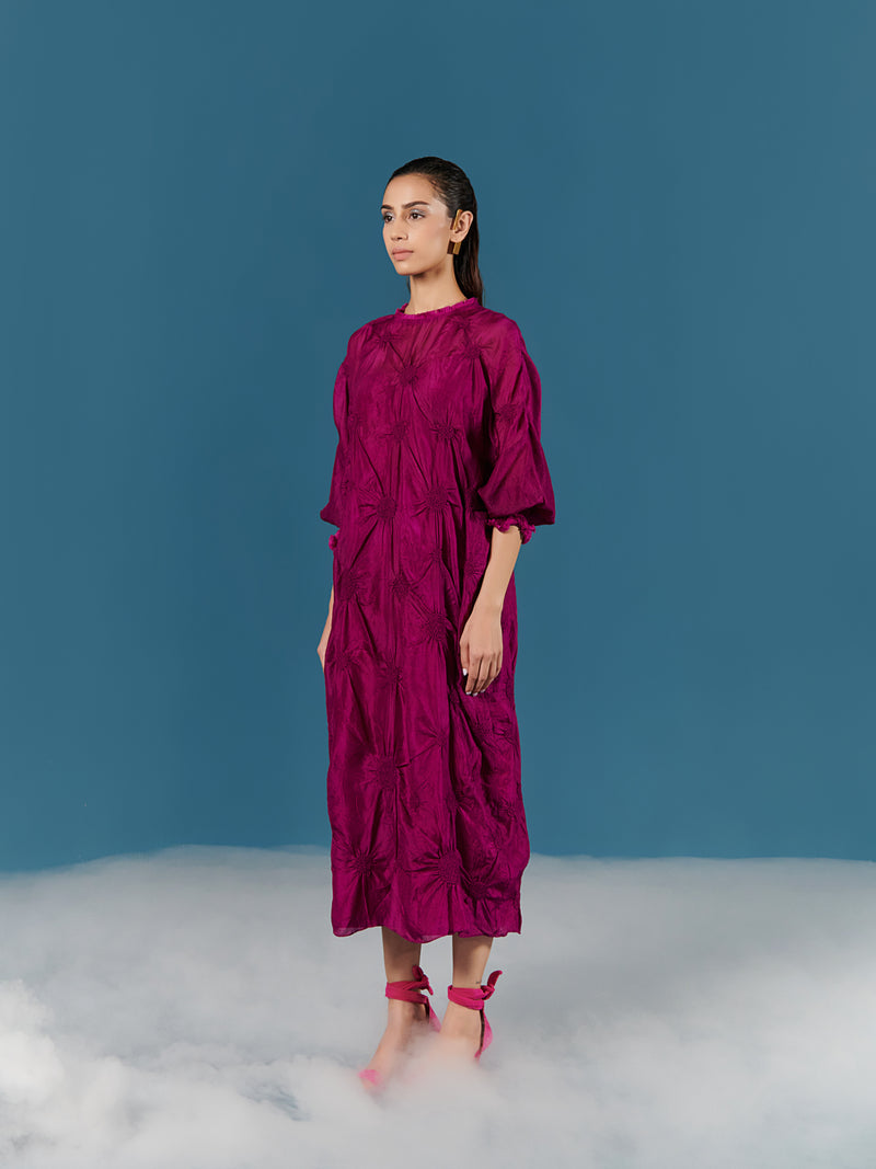 summer dress with slip silk smocked circles-fashion edit-after dark-38-ilk - Shop Cult Modern