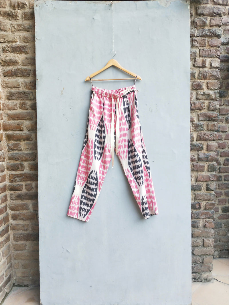 Summer Pants Duro Cotton Silk Ikat Fashion Edit Kai-26A Urvashi Kaur - Shop Cult Modern