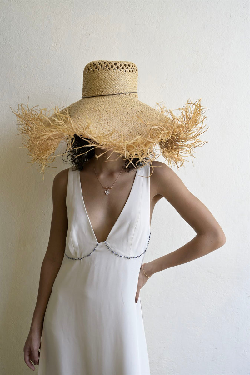 New Season Summer to Fall 2023-Top Singlet Silk Crepe White-WH/CR/070-Suzanne-Fashion Edit Hemji - Shop Cult Modern
