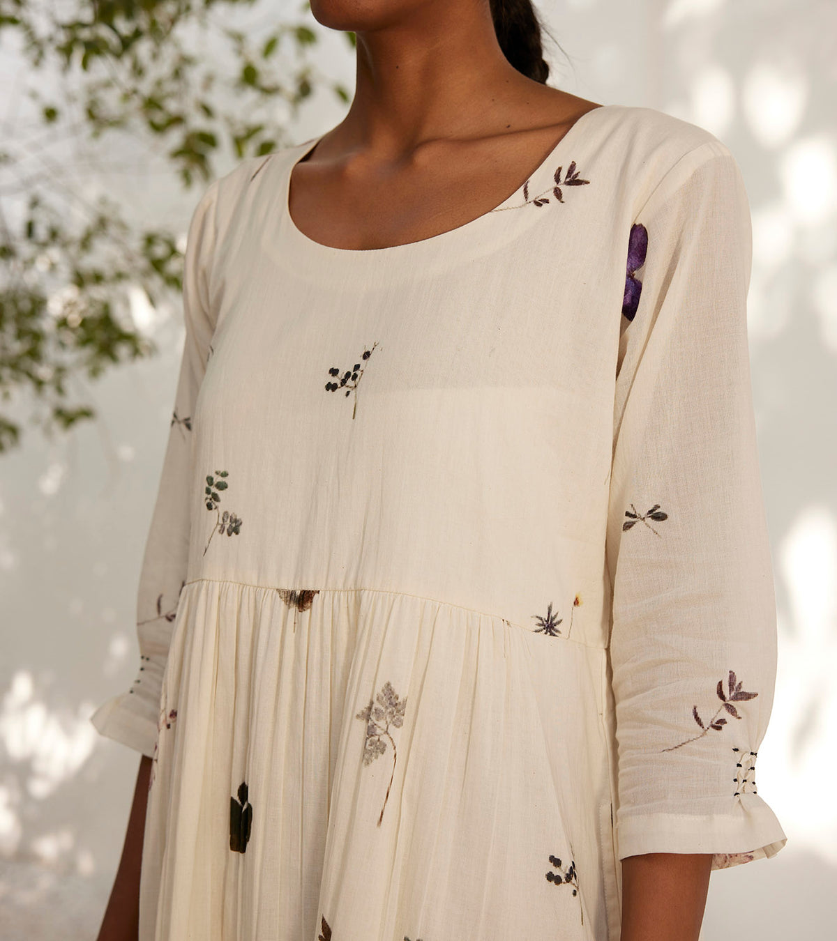 Buy Off-White Sussana Dress by Khara Kapas-ShopCultModern