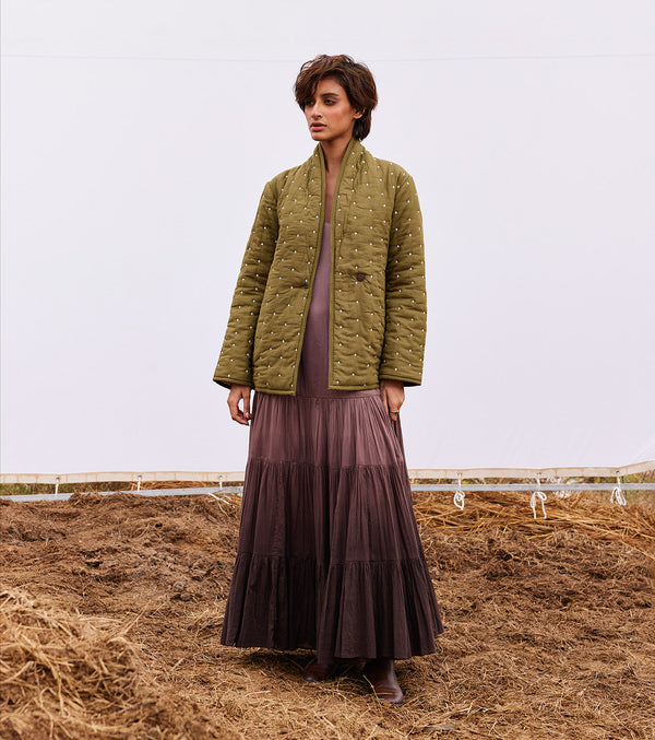 New Season Spring Summer 2024-Jacket-Cotton Mul Clove Wasabi green-KW912-Fashion Edit Diana by Khara Kapas - Shop Cult Modern